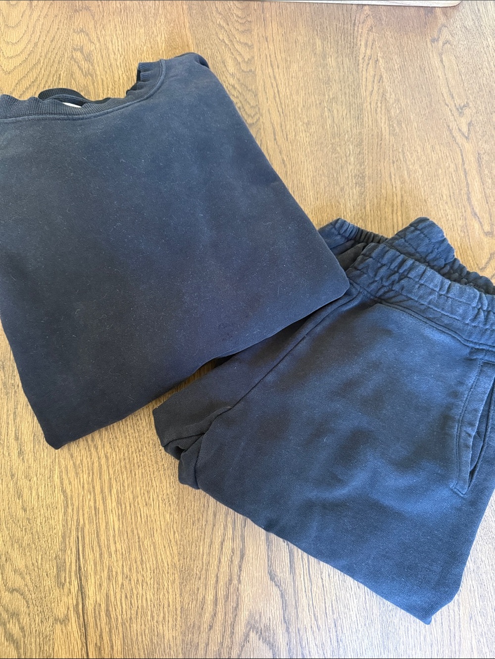 Women’s Black Jogger (short length) and crewneck set Comfortable Everyday Wear